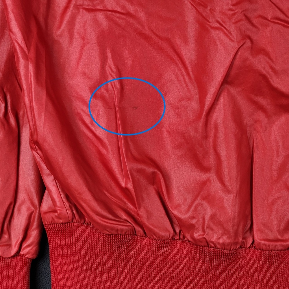 Vintage Izod Lacoste Windbreaker Jacket Mens Medium Red Full Zip Harrington Logo - Picture 3 of 10